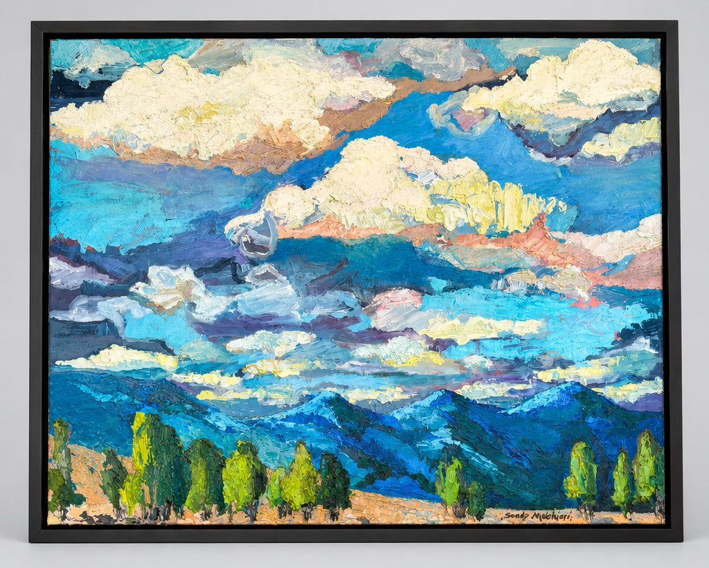 Sandy Melchiori, "Wallowa's Blue Mountains" Original oil