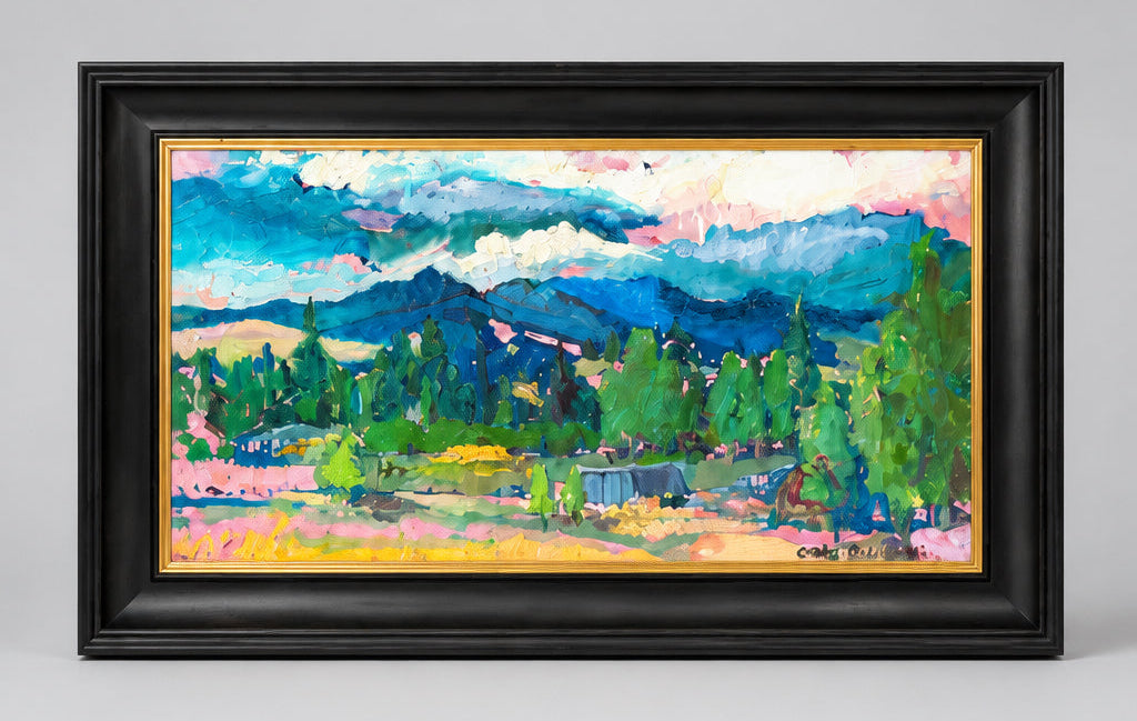 Sandy Melchiori "Ranch Life in the Wallowa's" original oil