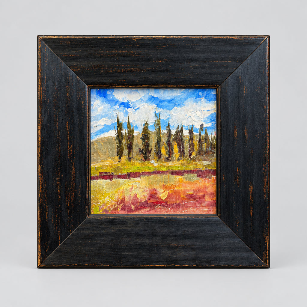 Chris N Josten, Eastern Oregon, "All in a Row",  Original oil $95.00